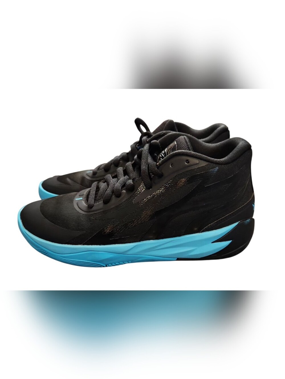 Puma Black‎ and Blue High-Top Sneakers
